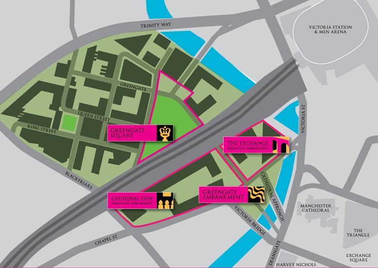 'Greengate Embankment is being developed along the twin city boundary, unique in the UK as the only place where two cities touch' Via Ask Developments